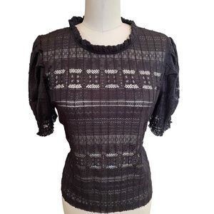 Zara Black Stretch Knit Top. Never worn.